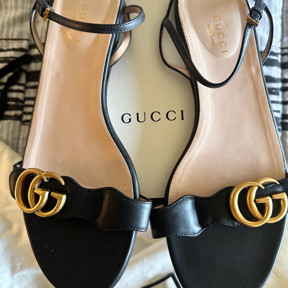 Gucci GG Black Sandals